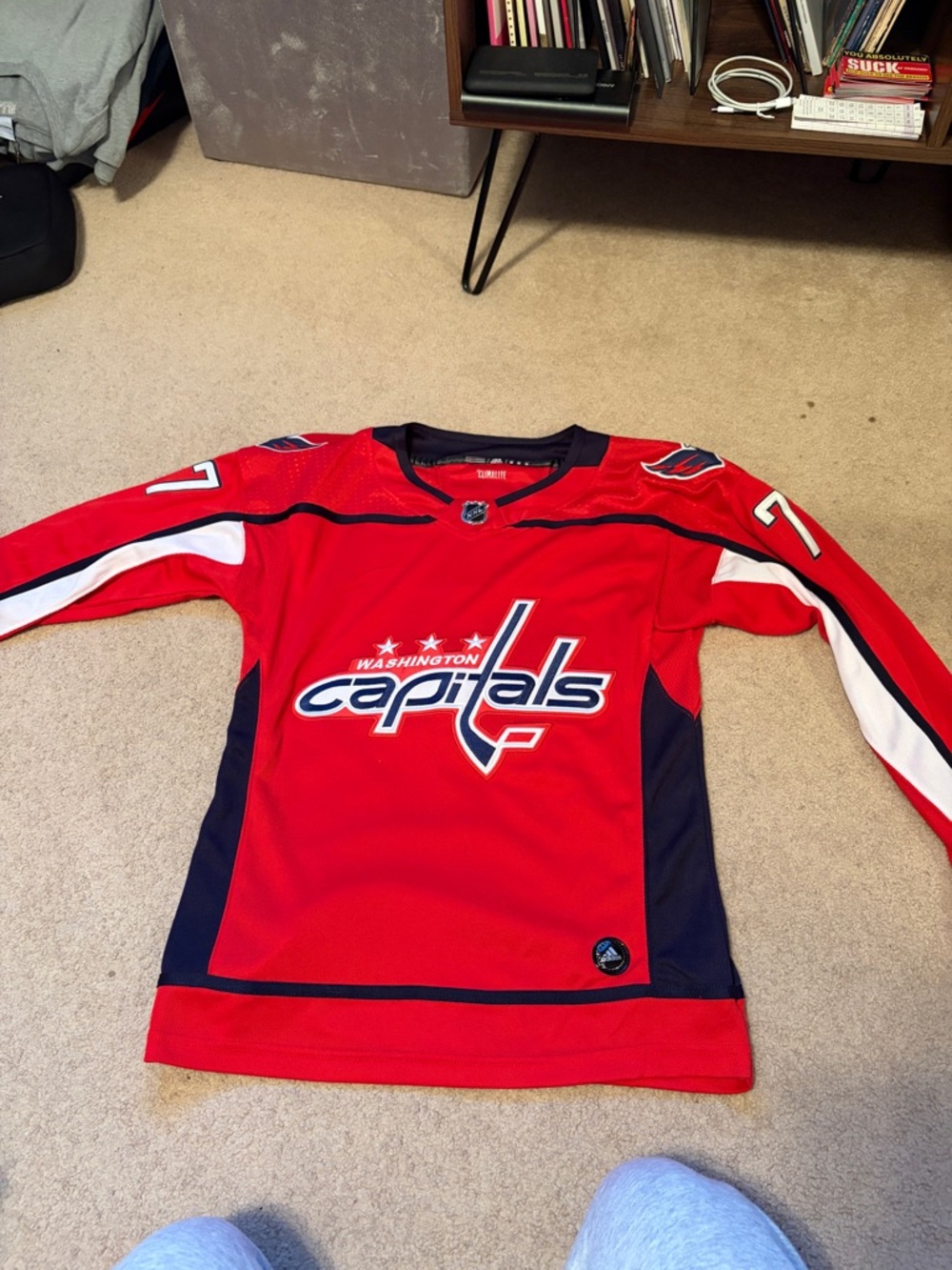 Adidas Washington Capitals Hockey Jersey - T.J. Oshie #77 Kids Size M